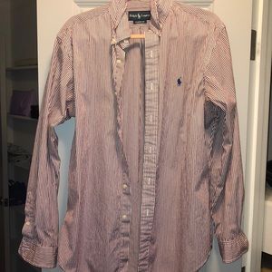 Red and white striped Ralph Lauren Button Up